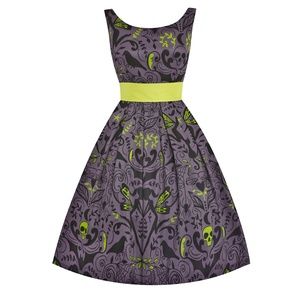 Lindy Bop Lana Gothic Halloween Dress L